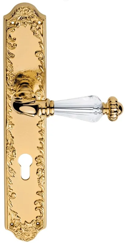 Casa Padrino set maniglia per porta di lusso in stile barocco con cristallo Swarovski oro 13,7 x H. 30 cm - Prima Qualità Made in Italy Angebot