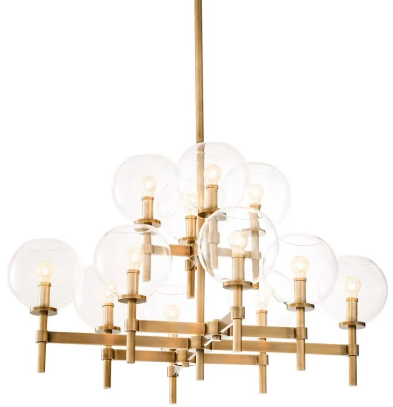 Casa Padrino lampadario di lusso ottone anticato 80 x 80 x H. 60 cm - Arredamento Hotel & Ristorante Neue Kollektion