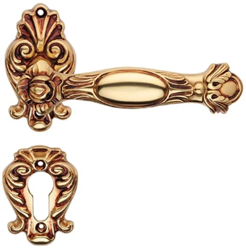 Letzte Chance Casa Padrino set maniglia per porta barocco oro francese 15 x H. 8,2 cm - Accessori Decorativi Barocco