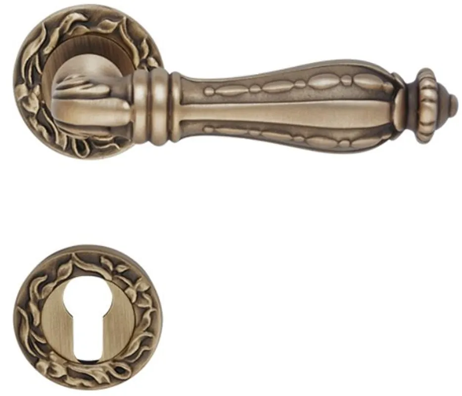 Preis Gesenkt Casa Padrino set di maniglia per porta barocco ottone patinato 15,1 x H. 5,3 cm - Mobili in Stile Barocco