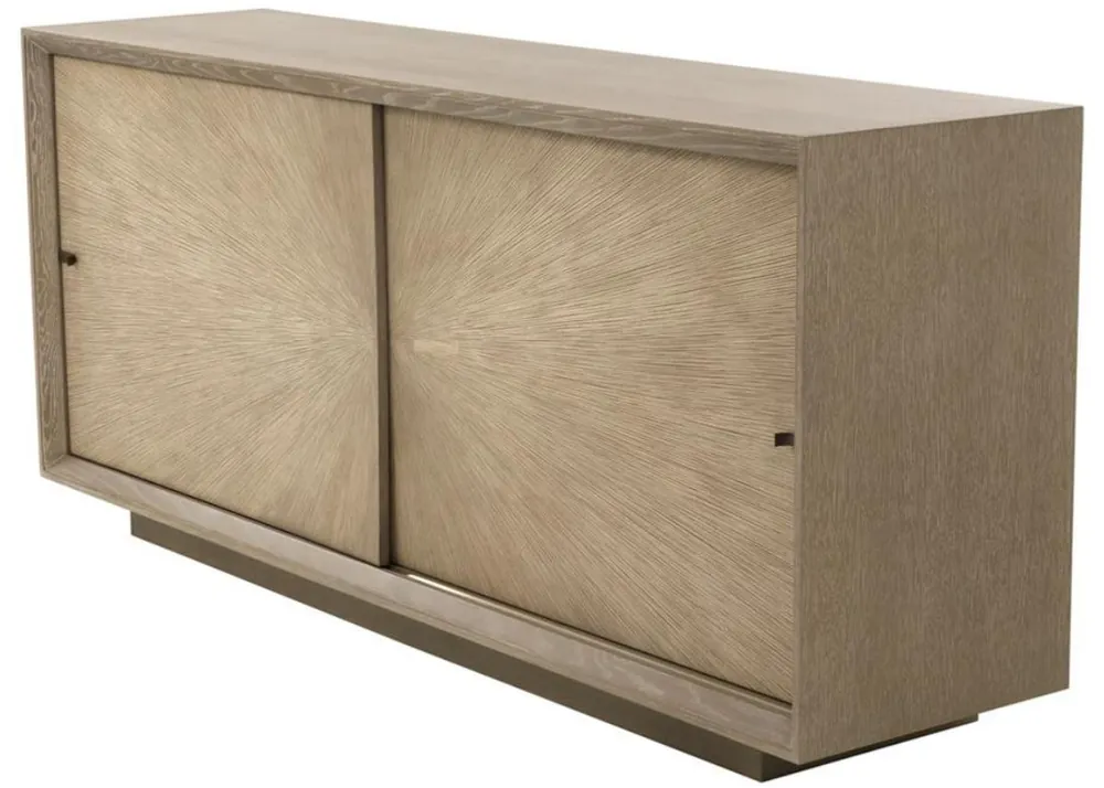 Casa Padrino credenza di lusso con 2 ante scorrevoli marrone 180 x 45 x H. 80 cm - Qualità di Lusso Garantierte Lieferung