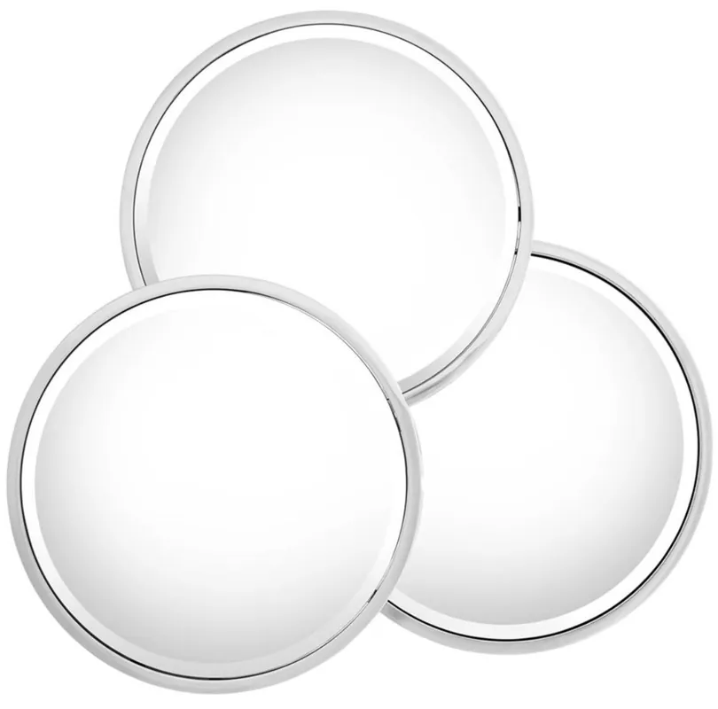 Casa Padrino specchio / specchio a parete design di lusso in acciaio inox argento 95 x H. 90 cm - Mobili di Design Ausverkauf