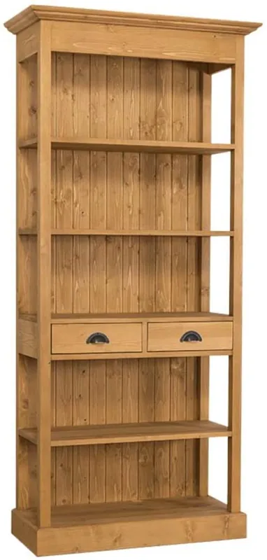 Casa Padrino scaffale stile country naturale 90 x 39 x H. 197 cm - Mobile Stile Country con 2 Cassetti Bestpreis