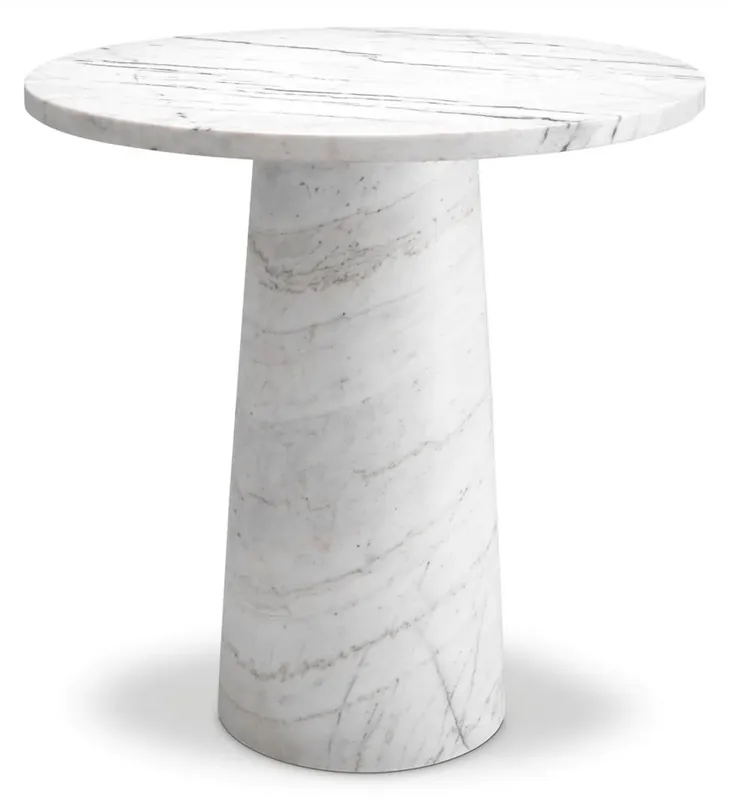 Casa Padrino tavolino di lusso in marmo bianco Ø 55 x A. 57 cm - Tavolo rotondo in marmo di alta qualità - Mobili in marmo - Mobili di lusso - Qualità di lusso Sofort Bestellen