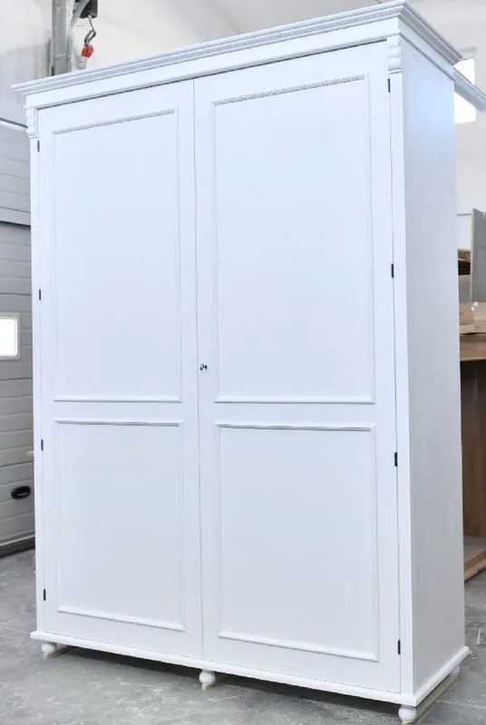 Bestseller Casa Padrino armadio per camera da letto stile country bianco 200 x 70 x A. 270 cm - Armadio in legno massello con 2 ante - Mobile per camera da letto in legno massello - Mobile in stile country