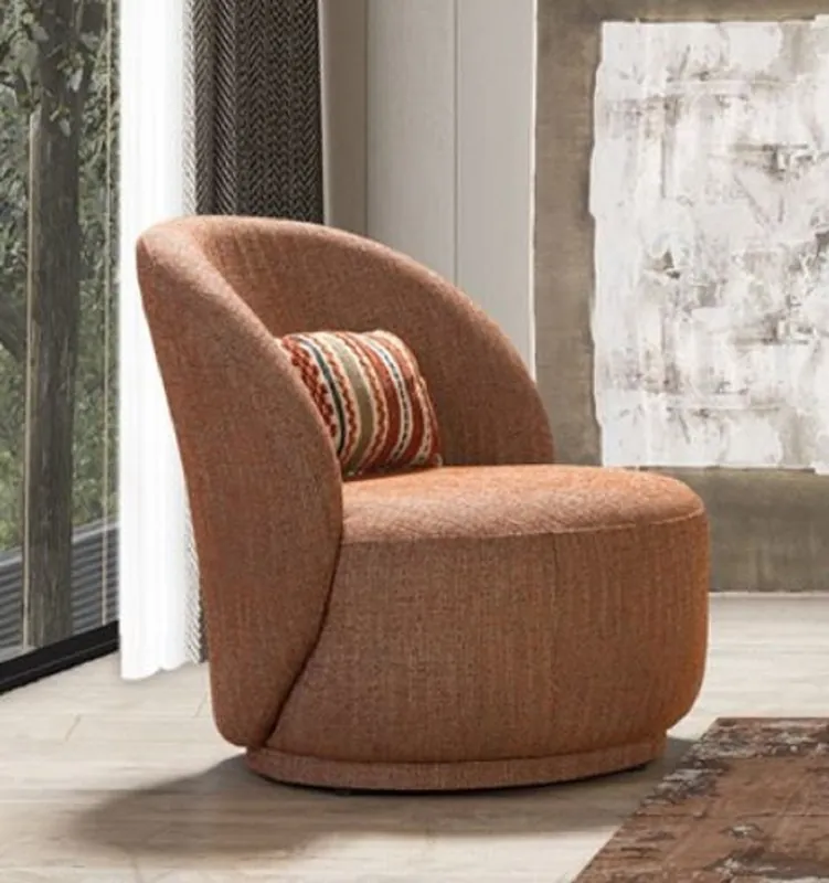 Top-Seller Casa Padrino poltrona girevole di lusso marrone 75 x 90 x A. 85 cm - Poltrona da salotto - Poltrona hotel - Mobile soggiorno - Mobile hotel - Mobile di lusso