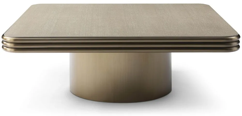 Top-Preis Casa Padrino tavolo da salotto di lusso bronzo 120 x 120 x A. 42,5 cm - Tavolo da salotto quadrato - Mobili da soggiorno - Mobili legno massello - Mobili di lusso