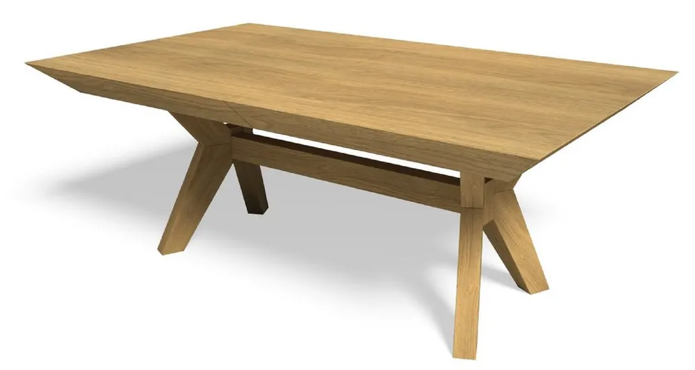 Preisknaller Casa Padrino tavolo da pranzo di lusso naturale 190-382 x 110 x A. 77 cm - Tavolo da cucina allungabile in legno massello - Mobili sala da pranzo - Mobili in legno massello - Mobili di lusso