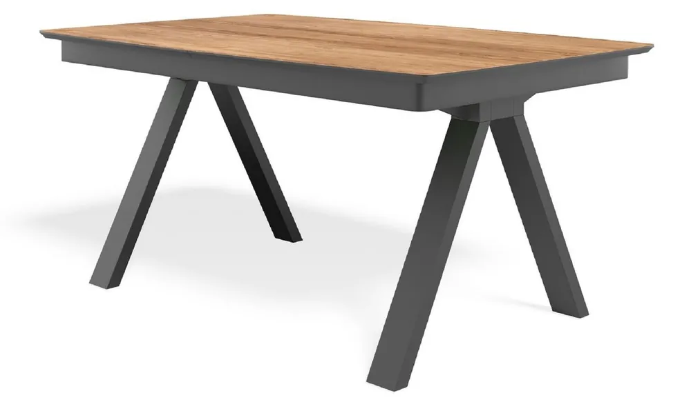 Direktkauf Casa Padrino tavolo da pranzo di lusso naturale / nero 138-236 x 90 x A. 77 cm - Tavolo riunioni allungabile in legno massello - Mobili per sala da pranzo - Mobili per ufficio - Mobili di lusso