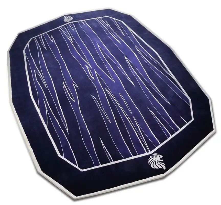 Casa Padrino tappeto in lana di lusso viola / nero / bianco - Varie Misure - Tappeto in lana taftato a mano - Tappeto per soggiorno - Tappeto per camera da letto - Collezione di lusso Kracherpreis