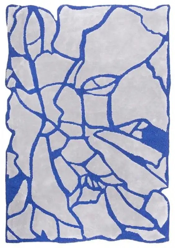 Casa Padrino tappeto di lusso grigio / blu 160 x 230 cm - Tappeto rettangolare per soggiorno - Tappeto moderno per camera da letto - Qualità di lusso Knallerangebot