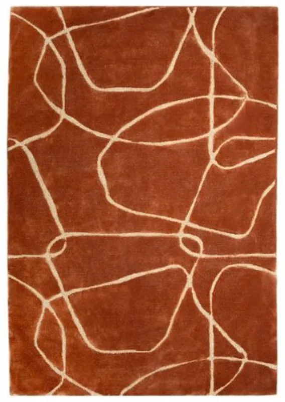 Casa Padrino tappeto di lusso marrone / crema 160 x 230 cm - Tappeto rettangolare per soggiorno - Tappeto moderno per camera da letto - Qualità di lusso Markenware