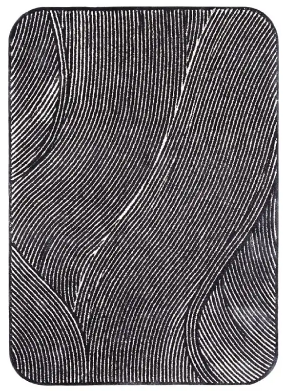 Casa Padrino tappeto di lusso grigio / nero 160 x 230 cm - Tappeto rettangolare per soggiorno - Tappeto per camera da letto - Qualità di lusso Letzte Chance