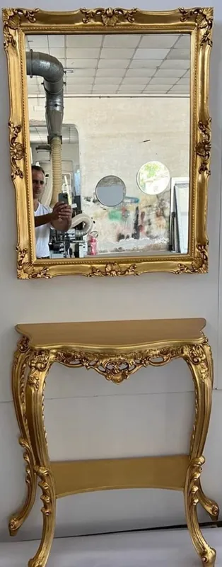 Casa Padrino consolle a specchio barocco di lusso - Magnifica consolle in legno massello stile barocco con specchio a parete - Specchio per armadio barocco - Qualità di lusso - Fatto in Italia Aktuell