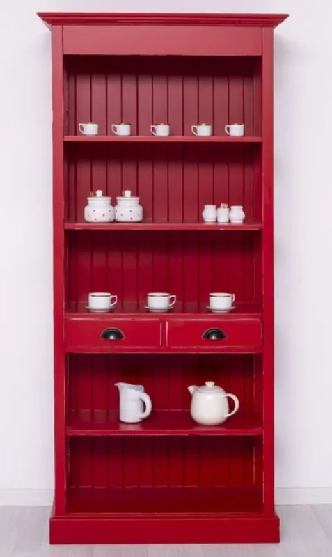Casa Padrino armadio in stile country shabby chic rosso antico 91 x 39 x A. 197 cm - Armadio per sala da pranzo in stile country - Mobili in legno massello - Mobile shabby chic in stile country Jetzt Kaufen
