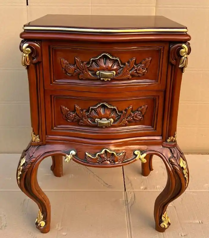 Casa Padrino comodino barocco di lusso marrone / oro - Magnifico comodino barocco con 2 cassetti - Mobili da camera da letto di lusso in stile barocco - Mobili barocchi Aktuell