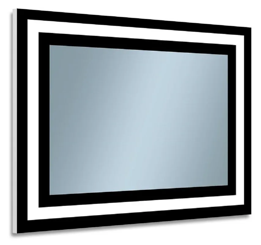Mega-Angebot Casa Padrino specchio da bagno di lusso nero 80 x 2,8 x A. 60 cm - Specchio da parete rettangolare con illuminazione a LED - Mobili da bagno - Accessori da bagno - Mobili di lusso
