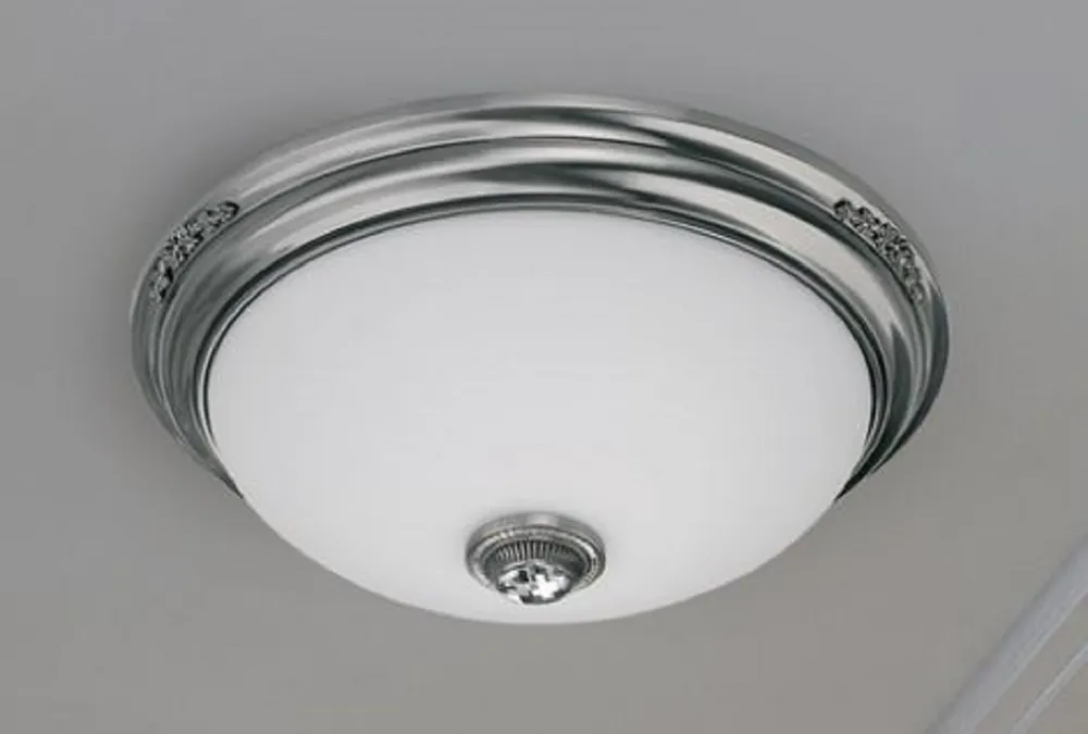 Casa Padrino lampada da soffitto in cristallo barocco di lusso argento / bianco Ø 60 x A. 20 cm - Lampada da soffitto rotonda da soggiorno in stile barocco - Luci barocche - Nobile e magnifico Preisknaller