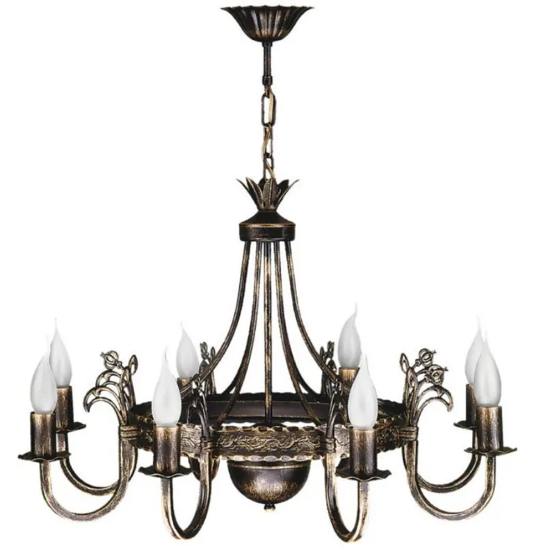 Casa Padrino lampadario barocco bronzo antico Ø 67 x A. 68 cm - Magnifico lampadario da soggiorno in stile barocco in metallo - Nobile e magnifico Schnäppchen