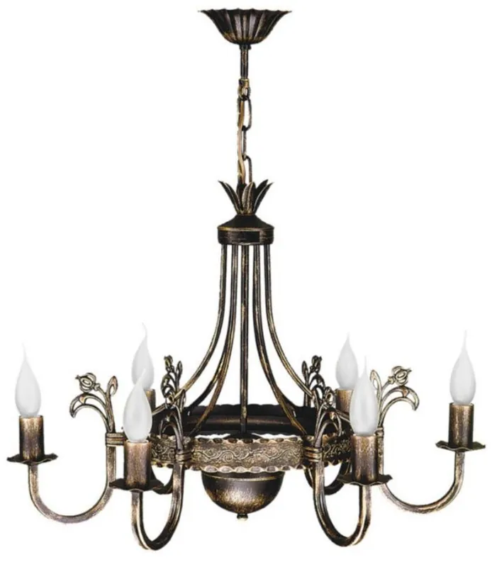 Markenware Casa Padrino lampadario barocco bronzo antico Ø 62 x A. 68 cm - Magnifico lampadario da soggiorno in stile barocco in metallo - Nobile e magnifico