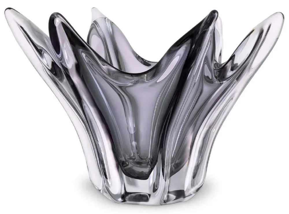 Top-Preis Casa Padrino ciotola di vetro di lusso grigio Ø 36,5 x A. 22,5 cm - Ciotola decorativa in vetro soffiato a bocca - Accessori decorativi - Qualità di lusso