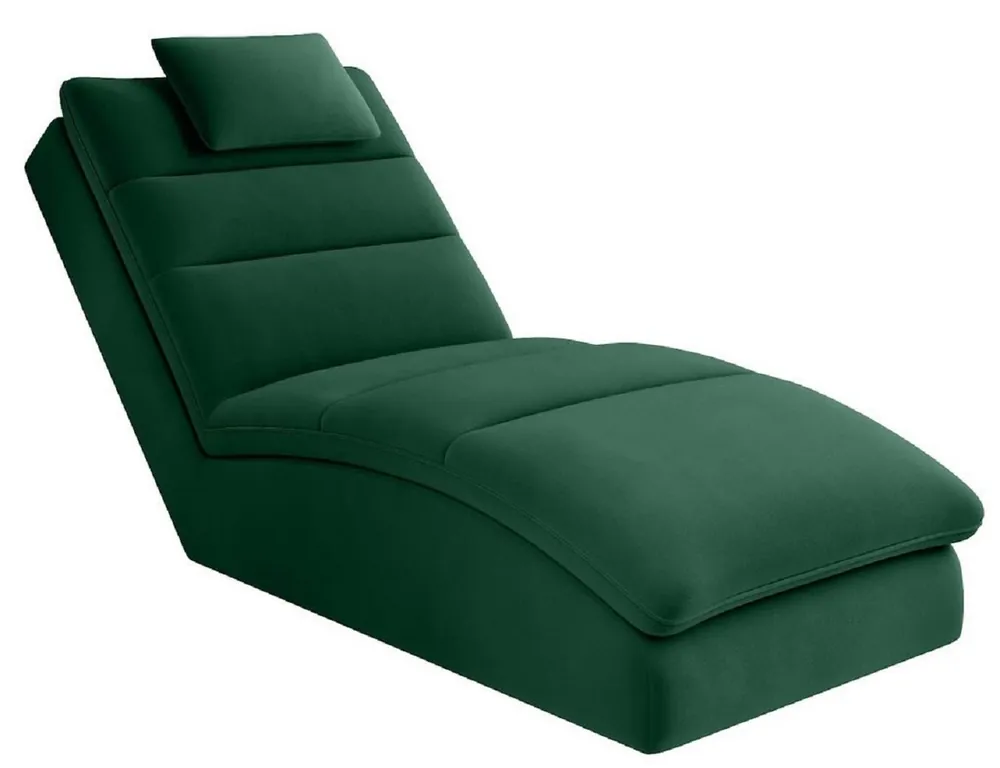 Sichere Zahlung Casa Padrino chaise longue di lusso con cuscino poggiatesta verde 85 x 170 x A. 92 cm - Reclinabile per soggiorno - Recamier - Mobili per soggiorno - Mobili di lusso