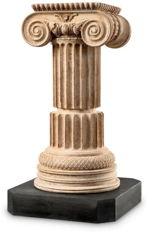 Casa Padrino colonna barocco di lusso beige / nero 24 x 22 x A. 45 cm - Magnifica colonna in marmo in stile barocco - Magnifici accessori decorativi in marmo barocco Highlight