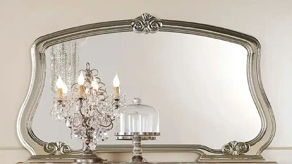 Casa Padrino specchio barocco di lusso argento - Specchio da parete in stile barocco italiano - Mobili di lusso in stile barocco - Mobili barocchi - Fatto in Italia - Qualità di lusso Nur Für Kurze Zeit