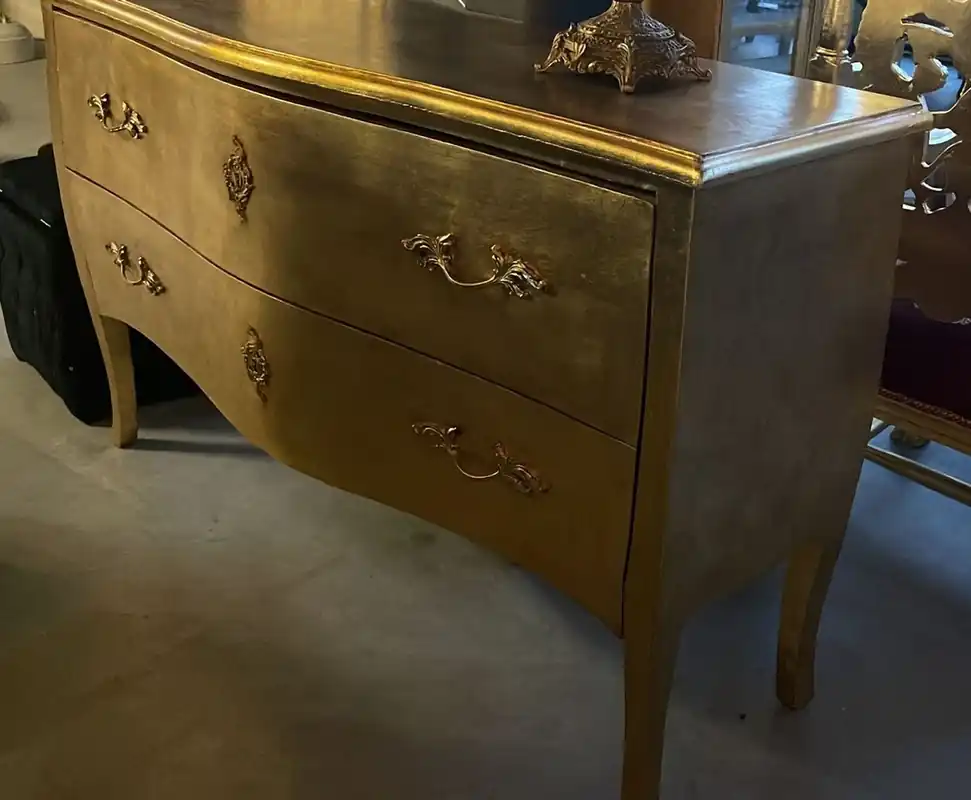 Casa Padrino cassettone barocco con 2 cassetti oro - Cassettone in legno massello fatto a mano in stile barocco - Mobili camera da letto in stile barocco Meistverkauft