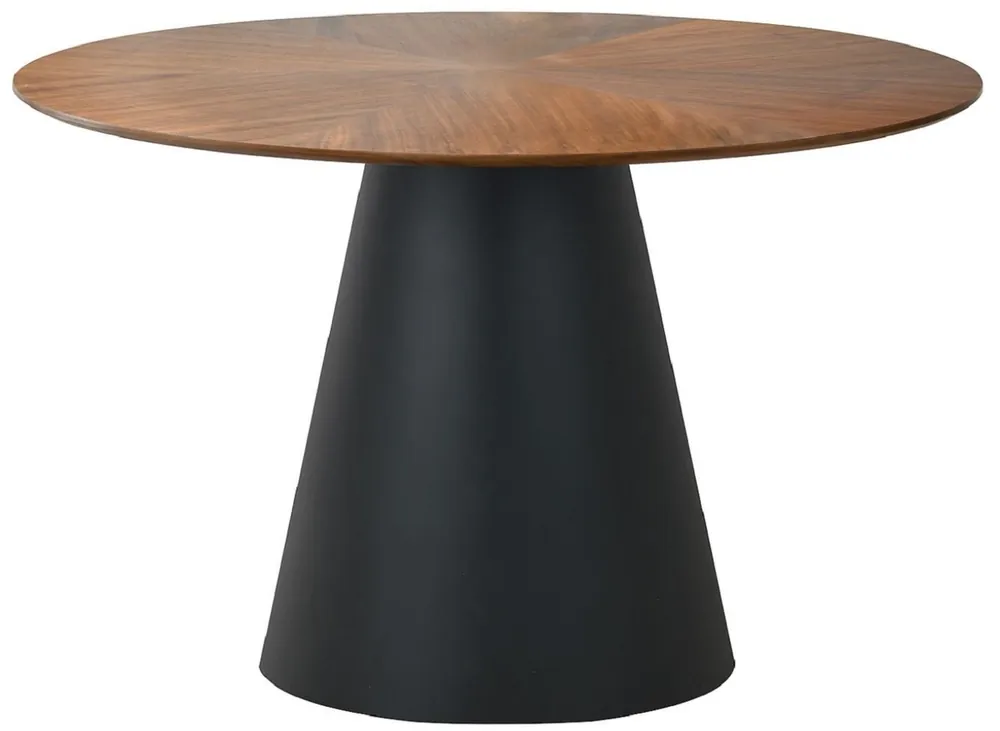 Casa Padrino tavolo da pranzo di lusso marrone / nero opaco Ø 120 x A. 75 cm - Tavolo da pranzo rotondo - Mobili per sala da pranzo - Mobili per cucina Sale
