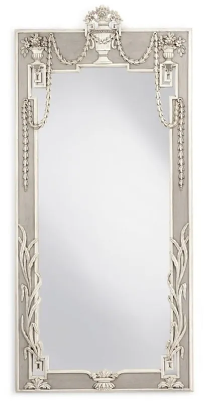 Casa Padrino specchio barocco di lusso grigio / crema bianco - Italiano specchio da parete in stile barocco - Mobili di lusso in stile barocco - Magnifici mobili barocchi - Fatto in Italia Nur Für Kurze Zeit