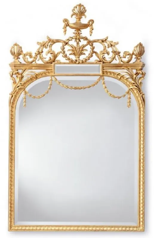 Casa Padrino specchio barocco di lusso oro - Specchio da parete in legno massello in stile barocco italiano - Mobili di lusso in stile barocco - Fatto in Italia - Interni barocchi di lusso Garantierte Lieferung