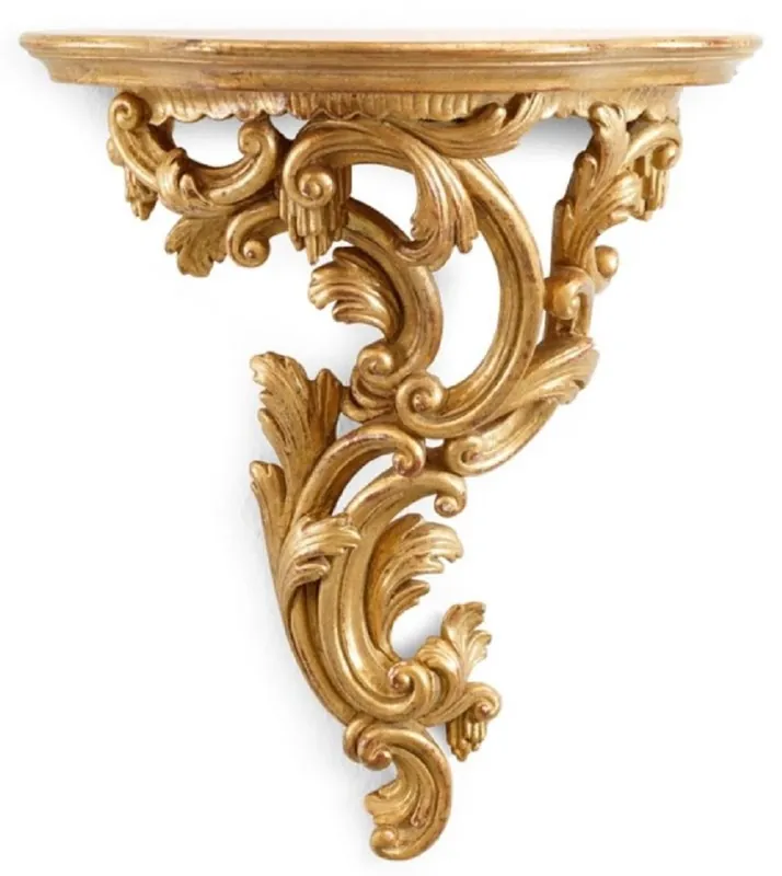 Casa Padrino consolle da parete barocco di lusso oro antico - Consolle decorativa da parete in legno massello italiano in stile barocco - Mobili barocchi - Qualità di lusso - Fatto in Italia Schnäppchen