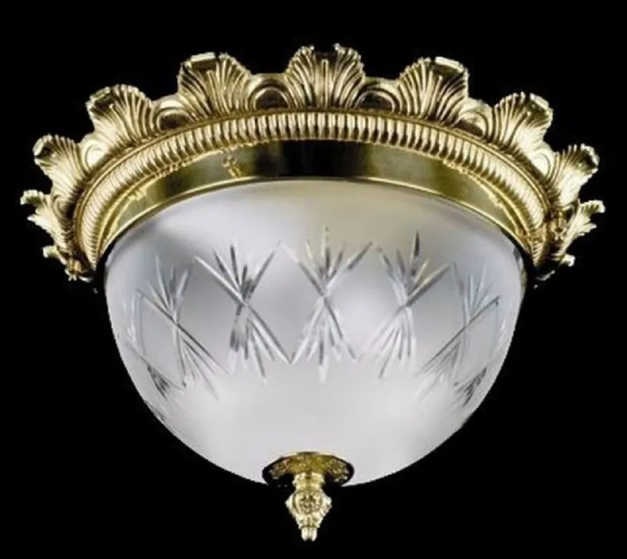 Top-Seller Casa Padrino lampada da soffitto barocco di lusso ottone Ø 37 x A. 21 cm - Plafoniera rotonda in stile barocco - Luci barocche