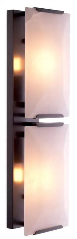 Nur Heute Casa Padrino lampada da parete di lusso bronzo / alabastro 16 x 13 x A. 51,5 cm - Lampada da parete con paralumi in alabastro - Luci di lusso - Qualità di lusso