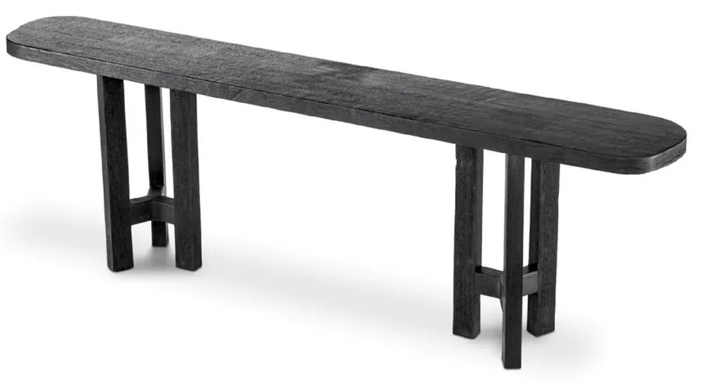 Casa Padrino consolle di lusso nero antico 230 x 35 x A. 74,5 cm - Consolle rettangolare in legno massello - Mobili in legno massiccio - Mobili di lusso - Qualità di lusso Schnäppchen