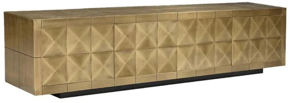 Sonderangebot Casa Padrino armadio TV di lusso oro / nero 220 x 40 x A. 50 cm - Credenza soggiorno con 4 ante - Mobile da soggiorno - Mobile di lusso - Arredamento di lusso