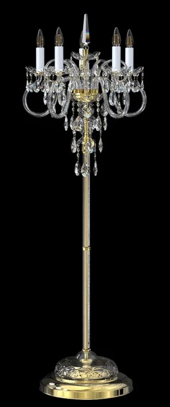 Sichere Zahlung Casa Padrino lampada da terra barocco di lusso in cristallo oro / bianco Ø 50 x A. 145 cm - Magnifica lampada da terra con vetro in cristallo di Boemia - Luci in cristallo barocco