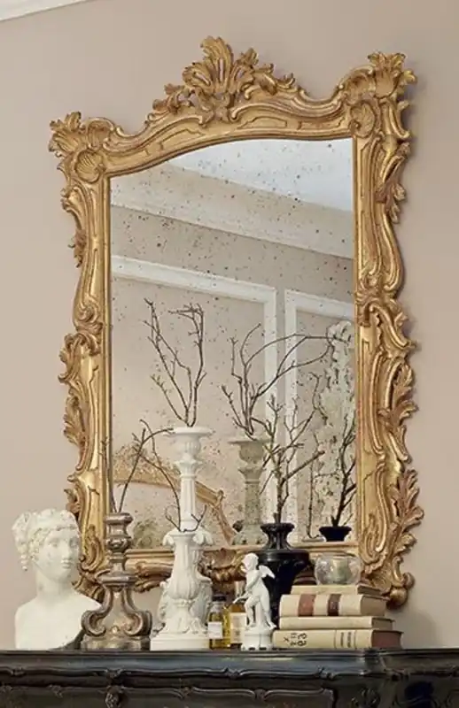 Casa Padrino specchio barocco di lusso oro antico - Specchio da parete fatto a mano in stile barocco italiano con vetro a specchio anticato - Mobili barocchi - Qualità di lusso - Fatto in Italia Letzte Chance
