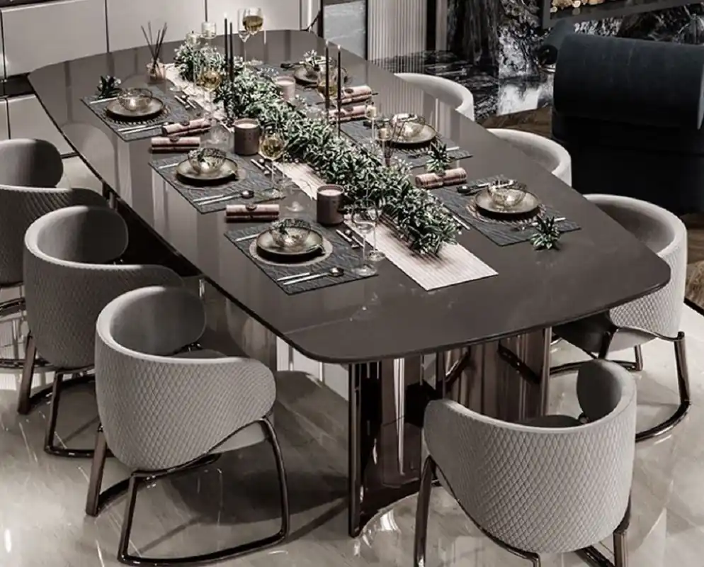 Ausverkauf Casa Padrino tavolo da pranzo di lusso grigio / bronzo 240,5 x 112 x A. 76 cm - Tavolo da cucina rettangolare di lusso - Mobili per sala da pranzo - Mobili di lusso