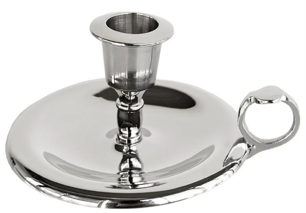 Highlight Casa Padrino portacandele Art Nouveau con maniglia argento 11 x 6 x A. 13 cm - Elegante portacandele in metallo - Accessori Decorativi Barocco e Art Nouveau
