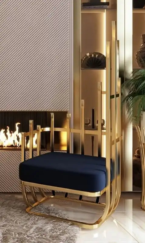 Casa Padrino poltrona di design di lusso lato destro nero / oro 68 x 68 x A. 153 cm - Mobili da soggiorno - Mobili hotel - Mobili di lusso Top-Angebot