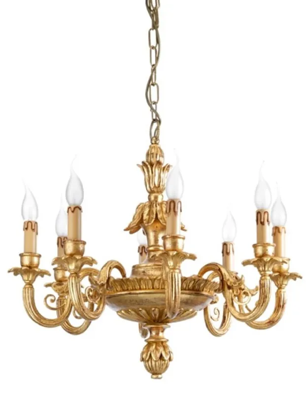 Casa Padrino lampadario barocco di lusso oro antico Ø 59 x A. 55 cm - Magnifico lampadario da salotto in stile barocco - Qualità di lusso - Fatto in Italia Preisknaller