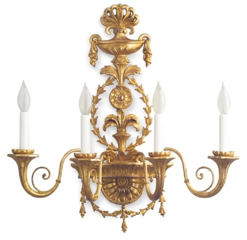 Must-Have Casa Padrino lampada da parete barocco di lusso oro antico 61 x 24 x A. 62 cm - Magnifica lampada da parete stile barocco - Luci barocche - Qualità di lusso - Fatto in Italia