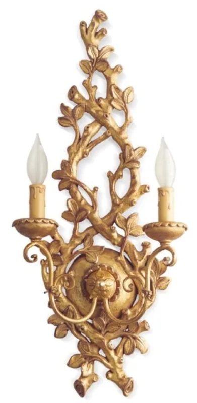 Neu Casa Padrino lampada da parete doppia barocco di lusso oro antico 29 x 16 x A. 64 cm - Magnifica lampada da parete stile barocco - Luci barocche - Qualità di lusso - Fatto in Italia
