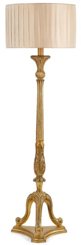 Casa Padrino lampada da terra barocco di lusso oro antico / beige Ø 40 x A. 142,5 cm - Magnifica lampada da terra barocco con paralume rotondo - Qualità di lusso - Fatto in Italia Jetzt Bestellen