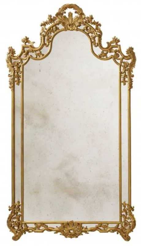 Casa Padrino specchio barocco di lusso oro antico - Enorme specchio da parete in stile barocco italiano con vetro a specchio antico - Mobili di lusso in stile barocco - Fatto in Italia Sichere Zahlung