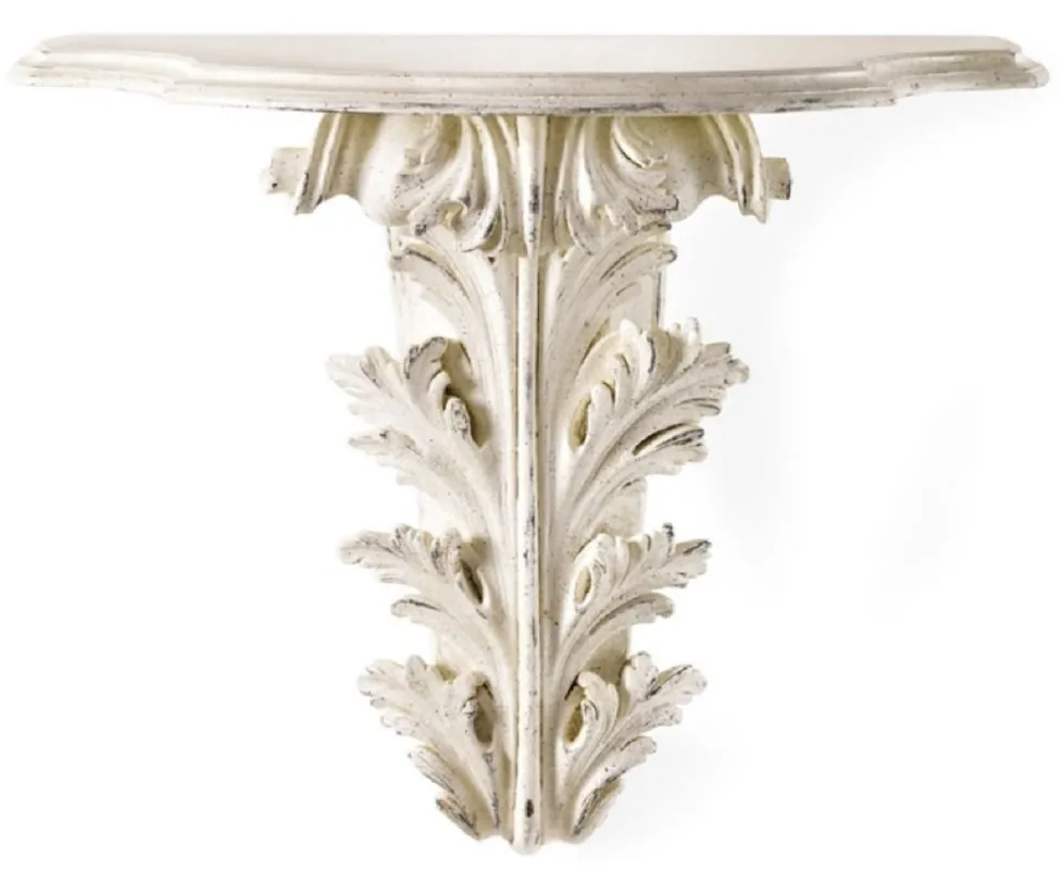 Casa Padrino consolle da parete barocco di lusso in legno massiccio crema bianco antico - Consolle da parete in stile barocco italiano - Mobili barocchi - Qualità di lusso - Fatto in Italia Online Kaufen