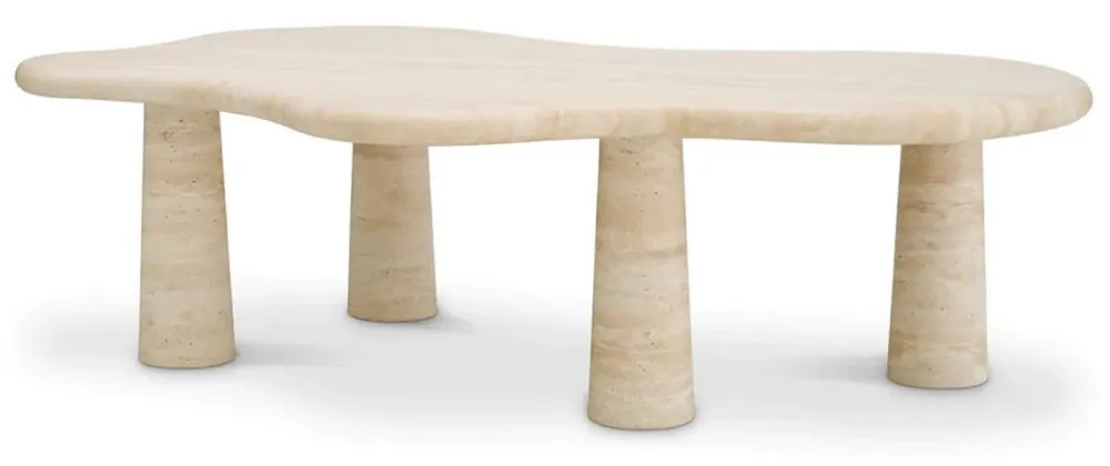 Garantierte Lieferung Casa Padrino tavolo da salotto di lusso beige 116 x 73 x A. 34 cm - Tavolo da salotto in pietra naturale travertino - Mobile soggiorno - Mobile in travertino - Mobile di lusso