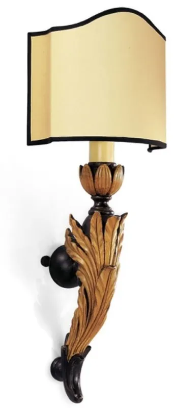 Aktuell Casa Padrino lampada da parete barocco di lusso oro antico / crema / nero 10 x 20 x A. 50 cm - Magnifica lampada da parete stile barocco - Luci barocche - Qualità di lusso - Fatto in Italia